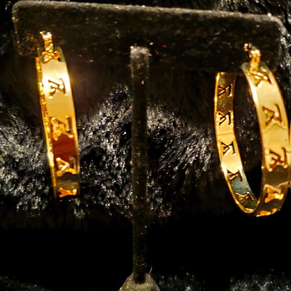 Gold earrings
